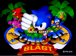 Sonic 3D - No Flickies Title Screen